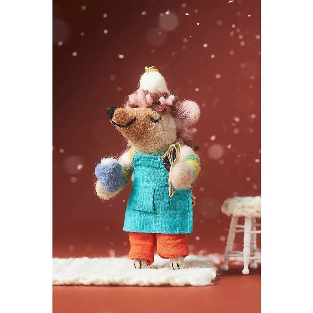Anthropologie Hobbies Handmade Felt Ornament Bakers Baking Chef NEW